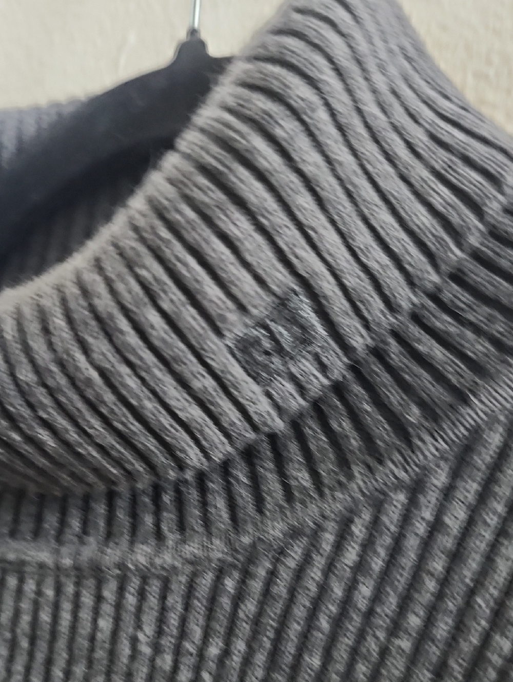 Lauren Ralph Lauren Grey Ribbed Turtleneck Sweater - Picture 2 of 5